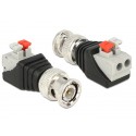 Delock Adapter BNC male Terminal Block with push button 2pin